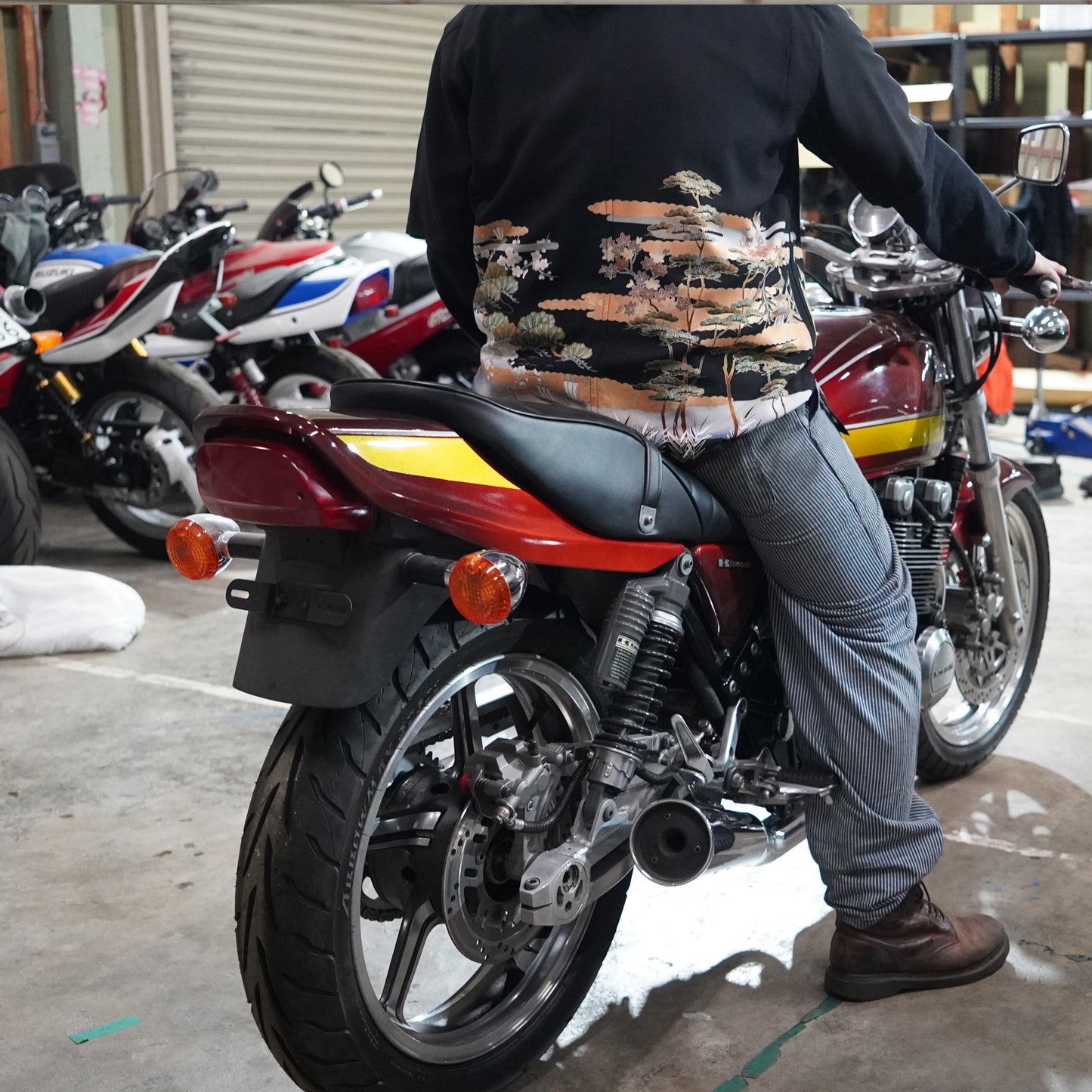 A one-of-a-kind SHIBUI Kimono Remake Aloha, made from authentic kimono.