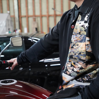 A one-of-a-kind SHIBUI Kimono Remake Aloha, made from authentic kimono.